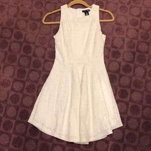 Aqua White Lace Dress Size XS